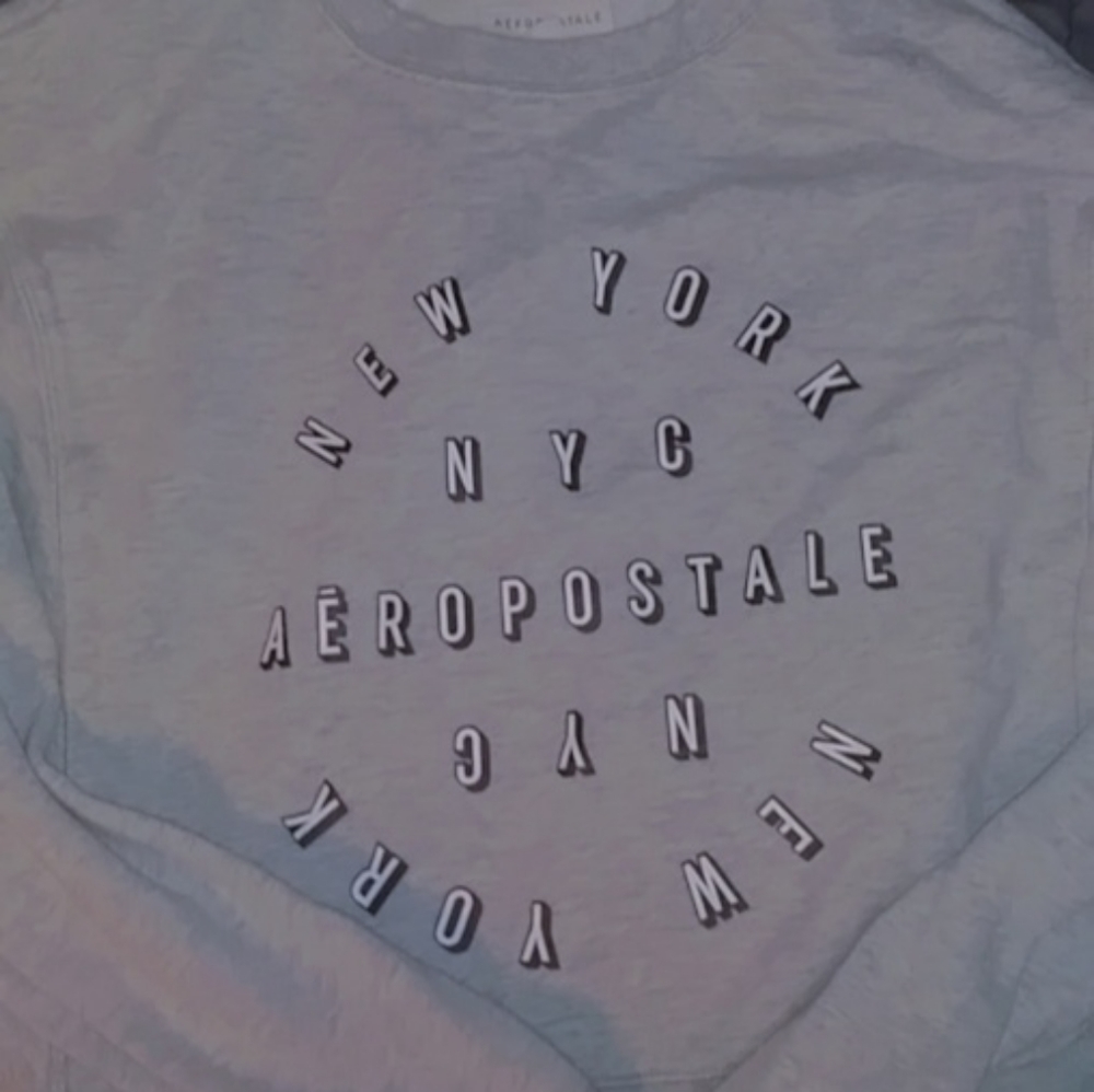 Grey Aeropostale crop top crewneck